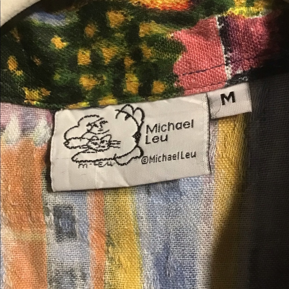 Michael Leu Button Down “Art To Wear” Shirt - Picture 3 of 6